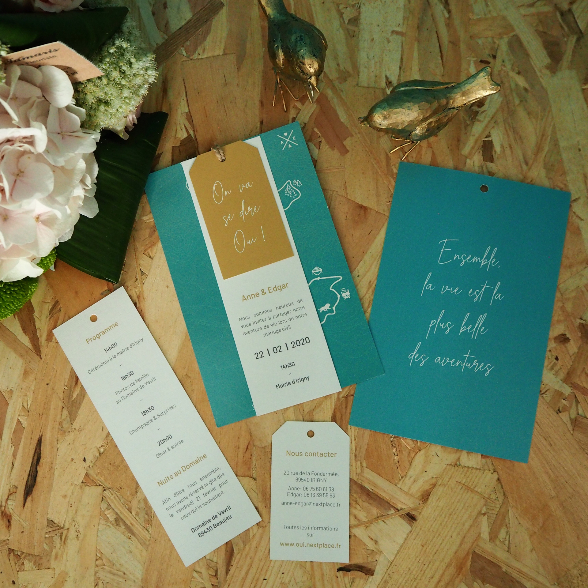 Faire-Part mariage février détails