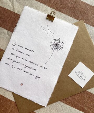 Affiche A5 Souhait "Amour vrai"