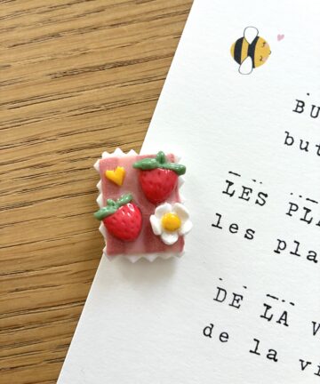 Aimant Timbre "Fraises des bois"